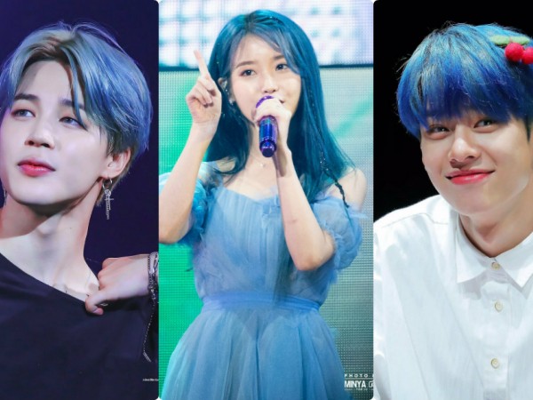Hóa ra xanh dương mới chính là màu tóc giúp idol K-Pop lên đời nhan sắc