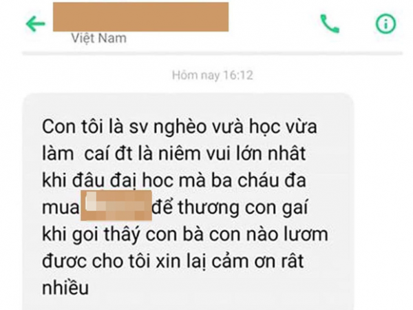 Con gái bị trộm điện thoại, người mẹ bất ngờ nhắn tin cho "người nhặt được" gây xúc động mạnh