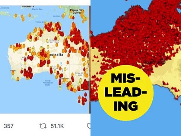 Sự thực về tấm bản đồ được "share thiếu hiểu biết" về cháy rừng ở Australia