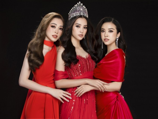  Tiểu Vy, Phương Nga, Thuý An tự tin khoe sắc trong cùng một khung hình