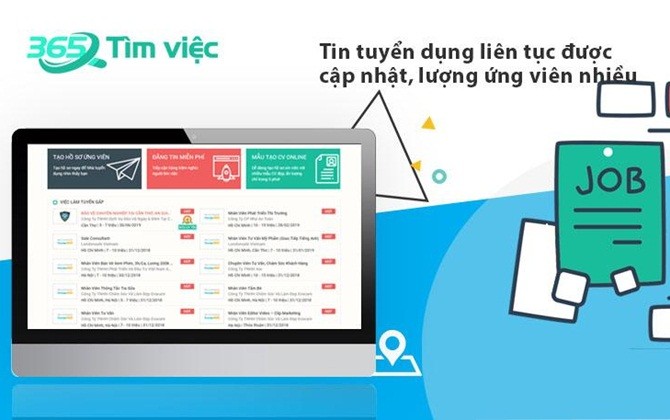 Tìm việc làm online hiệu quả chỉ trong vài giây tại timviec365.vn 